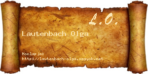 Lautenbach Olga névjegykártya